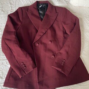 Zara blazer, burgundy, Size Large